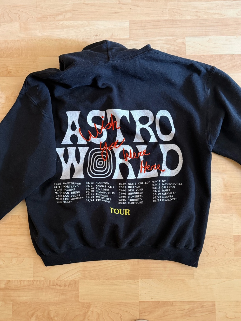 Astro World Tour Black Graphic Sweatshirt